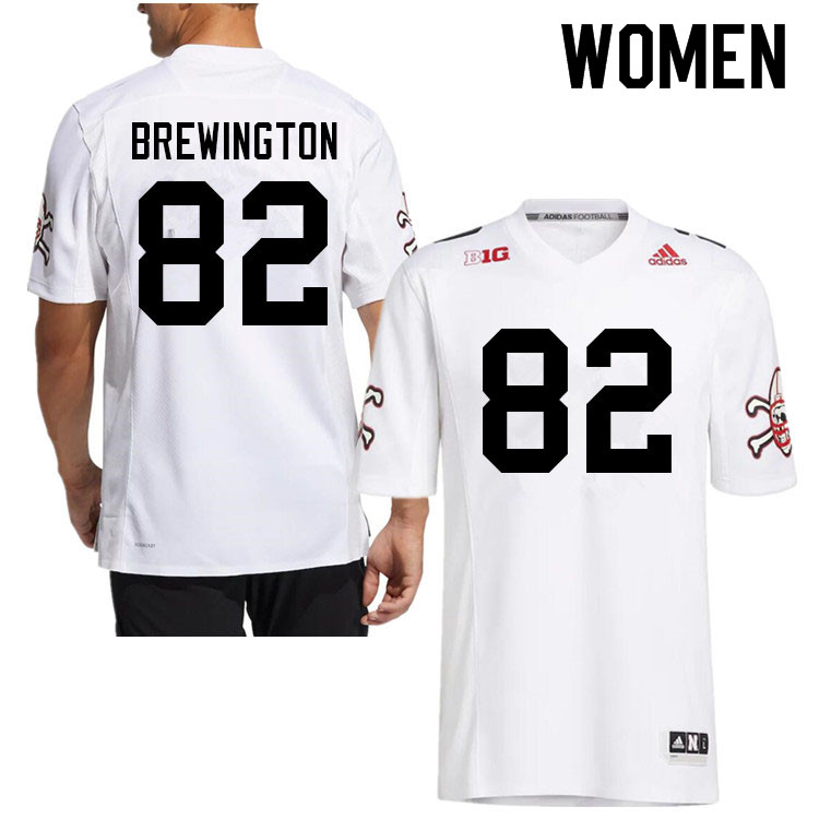 Women #82 Chancellor Brewington Nebraska Cornhuskers College Football Jerseys Sale-Strategy